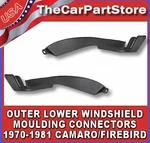 Outer Lower Corner Windshield Moulding Trim Connectors For 70-81 Camaro Firebird. Fixed Price $34.95.