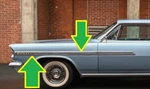 1963 Pontiac Bonneville Front Fender Chrome Molding Trim Finish Left Driver. Fixed Price $220.00.
