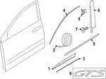 Genuine Porsche Door Applique 95B-853-317-J. Fixed Price $56.47.