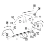 Jeep Grand Cherokee 2014-2021 5QJ77TZZAA Rear Left Forward Fender Flare. Fixed Price $91.99.