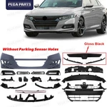 Front Bumper Gloss Black Grille Trim Fog Light Set For 2018-2020 Honda Accord. Fixed Price $378.99.