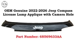 #1 2022-2026 Jeep Compass License Lamp Tailgate Trim Applique Molding 68569633AA. Fixed Price $225.00.