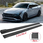 For Hyundai Elantra 86.6" Side Skirt Extension Rocker Panel Splitter Lip Glossy. Fixed Price $55.49.