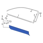 For Volkswagen Atlas Cross Sport 20-25 Rear Right Door Molding. Fixed Price $269.31.