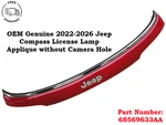 #4 2022-2026 Jeep Compass License Lamp Tailgate Trim Applique Molding 68569633AA. Fixed Price $255.00.