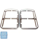 1976-77 Chevelle Malibu / Camino Chrome Headlamp Bezel Pair Gm 356463 356464. Fixed Price $139.99.