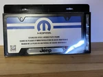 Mopar Stainless Steel Black License Plate Frame W/jeep Name #82213252AB Usa. Fixed Price $34.99.