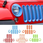 Front Grille Inserts & Headlight Cover Trim For Jeep Wrangler Jk 2007-2018. Fixed Price $24.34.