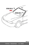 Genuine Moulding, Windshield, Outside Right, 7553547020 For Toyota 75535-47020. Fixed Price $37.54.