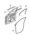 Genuine Mopar Front Door Belt Outer Weatherstrip Left 68257257AE. Fixed Price $129.85.