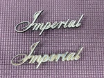 1966 67 68 Chrysler Imperial Script Emblem # 2579425 - Set Of. Fixed Price $95.99.