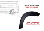 New Fits 2019-2026 Ram Promaster Left Rear Wheel Flare Trim Molding Local Pickup. Fixed Price $27.92.