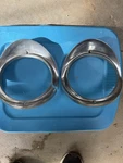 1957 Oldsmobile 88 98 Headlight Bezel Set Oem Gm 5947805 Chrome Trim Vintage. Fixed Price $101.83.
