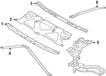 Genuine Bmw Upper Tie Bar 51-64-9-464-024. Fixed Price $120.09.