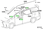 Genuine Toyota Lexus LM350 300H Front Rear Door Window Frame Moulding Rh Lh 8PCS. Fixed Price $1242.69.