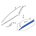 For Hyundai Palisade 2020-2025 87732S8000 Rear Right Door Molding. Fixed Price $318.78.