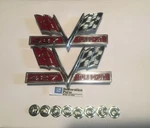 66-67 Chevy Impala 427 Turbo Jet Front Fender Crossflags Emblems Pair New Gm. Fixed Price $74.50.