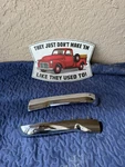1956 Chevy Chrome Hood Bar Extensions-pair 3721987 & 3721988 Gm. Fixed Price $120.00.