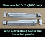 Range Rover L322 Rear Half Sill Repair Panels, Jacking Points + Lower Tub. Fixed Price $557.31.