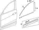 Genuine Honda Body Side Molding 75332-T90-A11. Fixed Price $165.58.