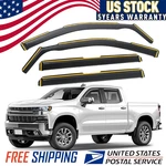 For Chevy Silverado 1500 Crew Cab 2019-2024 Window Visors Vent Rain Guards. Fixed Price $39.35.