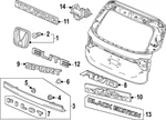 Genuine Honda Garnish Rear License 74890-T90-A01. Fixed Price $119.18.
