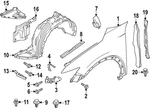 Genuine Mazda Fender Filler Panel KB7W-56-3K1. Fixed Price $10.86.