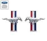 1994-2004 Ford Mustang 3" Chrome Running Horse Tribar Fender Emblems Pair Lh Rh. Fixed Price $25.95.