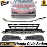 Front Bumper Grille + Molding Fog Light Covers For 2013-2015 Honda Civic Sedan. Fixed Price $125.50.