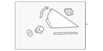 Genuine Toyota Body C-pillar Molding 62506-10010. Fixed Price $63.26.