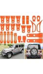 26PCS Full Set Exterior Decoration Trim Kit For Jeep Wrangler Jlu 2018-2023. Fixed Price $79.99.