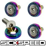4PC Neo Chrome Bolt/washer For Trunk Hood Latch Radiator Support 12MM 1/2" P6. Fixed Price $9.88.