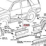 7573235130E0 Toyota Genuine Moulding, Front Door, Outside Lh 75732-35130-E0 Oem. Fixed Price $291.95.