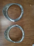 1957 Oldsmobile Oem 98 & 88 Headlight Bezels Chrome Part Number 5947805. Fixed Price $45.00.