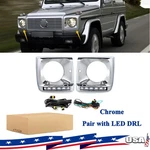 Chrome Headlight Bezel For 1990-2018 Mercedes W463 G63 Wagon G500 W/ Led Drl. Fixed Price $68.68.