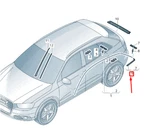 New Audi RSQ3 Rear Right Quarter Glass Molding 8U0853346BMI7. Fixed Price $238.49.