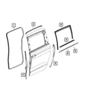Chrysler Oem 2017-2021 Pacifica Left Rear Door Belt Weatherstrip 68188799AF Nip. Fixed Price $79.80.