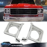 Pair Silver Headlight Trim Bezel Fit For 73-78 Chevy Gmc C/k Pickup Truck. Fixed Price $67.03.