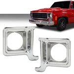 Fit For 1973-1978 Chevy Gmc C/k Pickup Truck Silver Headlight Trim Bezel Pair. Fixed Price $68.10.