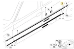 Molding Rear Door Left For Bmw 7 Series E-38. Fixed Price $69.95.
