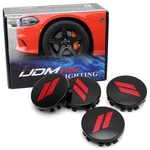 4PC Set 63MM Red // Slash Wheel Center Caps For Dodge Charger Challenger Durango. Fixed Price $24.59.