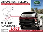 2013-2021 Range Rover L405 Genuine Land Center Molding LR052587. Fixed Price $312.94.