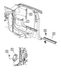 Genuine Mopar Door Sill Molding Right 1KL40DX9AG. Fixed Price $33.08.