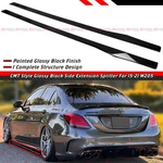 For 2015-21 Mercedes Benz W205 C300 C43 Amg Cmt Gloss Black Side Skirt Extension. Fixed Price $151.99.