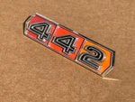 Vintage Oem 1966-1967 Oldsmobile Cutless 442 Quarter Panel Emblem Show Condition. Fixed Price $60.00.