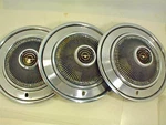 1973 Ford Thunderbird Hubcaps 15" Set Of Three T-bird D3SA-1130-CB. Fixed Price $145.00.