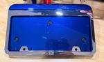 Tesla Model Oem Front Bumper License Plate Bracket Blue Used 1061911-00. Fixed Price $75.00.
