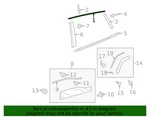 Genuine Toyota Oem Rear Door Upper Molding (rh) 75763-0R010. Fixed Price $30.00.