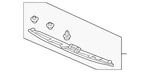 Genuine Acura Lift-gate Finish Panel Trim Plate 74895-TX4-A01. Fixed Price $42.07.