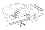 Genuine Mercedes-benz Trim Bar 107-690-24-80. Fixed Price $625.40.